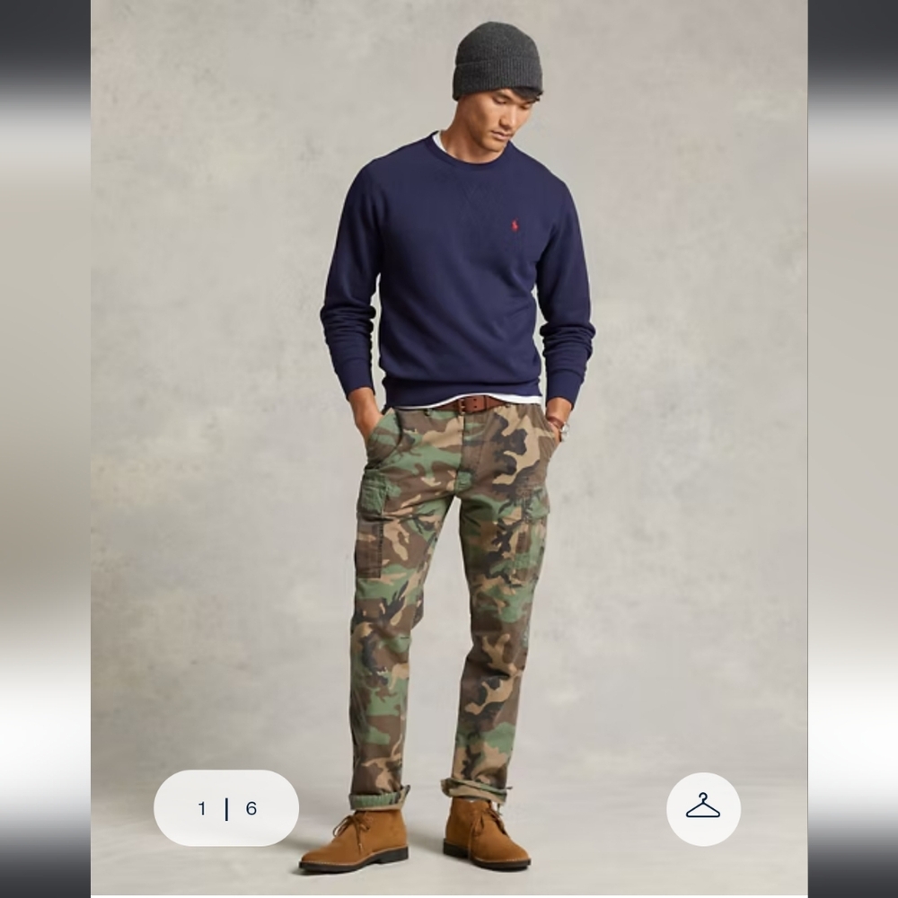 Ralph Lauren Men's Relaxed Fit Camo Canvas Cargo Pant BNWT 40x32